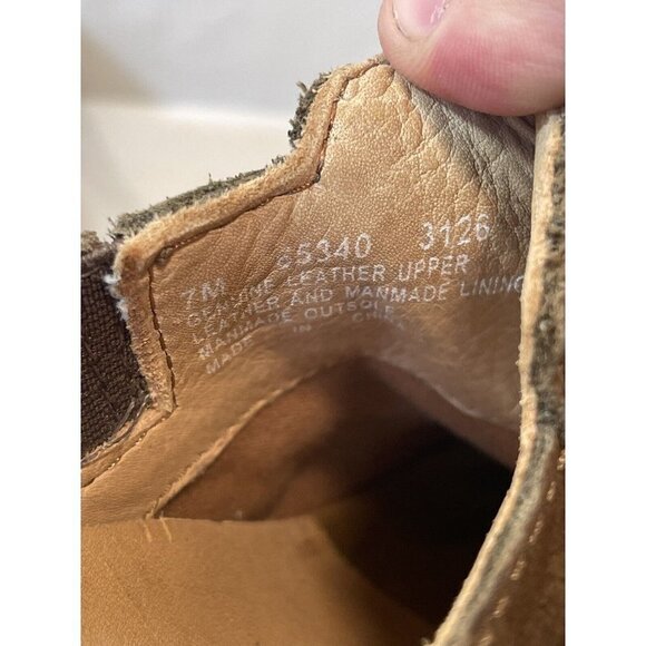 Timberland Mule Shoes Women's  Size 7 Green Brown Nubuck Comfort Gum Crepe Wedge - Picture 13 of 16